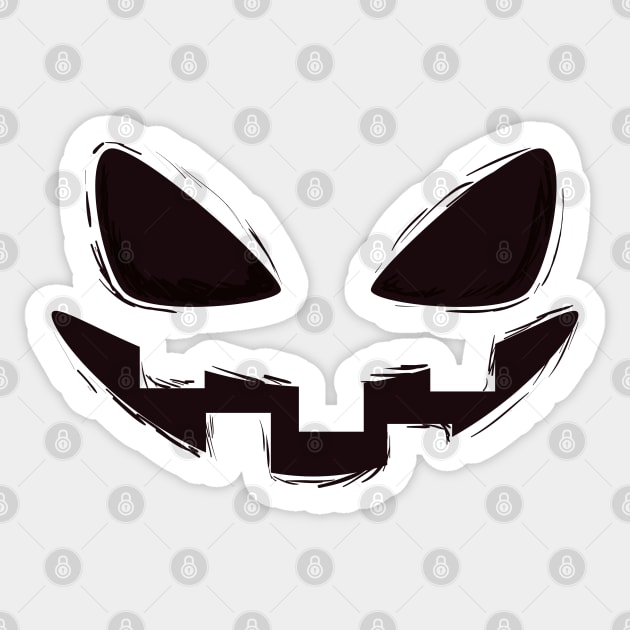 Halloween Evil Face Sticker by FaelynArt